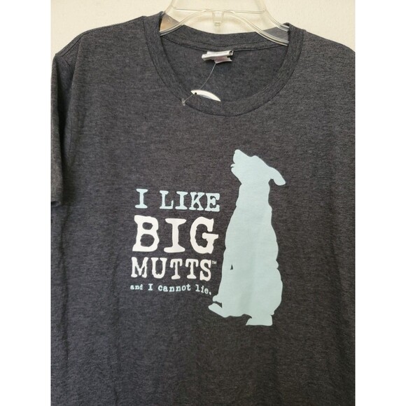 Dog is Good Womens Gray T-Shirt "I Like Big Mutts and I cannot lie" Short Sleeve - Picture 7 of 16